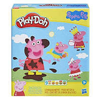 Play-Doh Peppa Pig Stylin Set with 9 Non-Toxic Modeling Compound Cans and 11 Accessories, Peppa Pig Toy for Kids 3 and Up