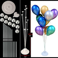 Zuolaijf Balloon Stand Balloons Stand Ballon Holder Column Astronaut Rocket Banner Birthday Party Decoration Kids Galaxy Theme Birthday Party Supplies (Color : 11Tube Balloon Stand)