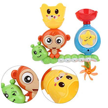 Load image into Gallery viewer, Baby Bath Toy, Cute Cartoon Pattern Sprinkle Water Toys with Gear and Suction Cup, Attaches to Any Size Tub Wall (Green)
