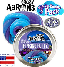 Load image into Gallery viewer, Crazy Aaron&#39;s Putty Super Sky Mini Tins (.47oz Each) Nightfall (Hypercolor), Super Star (Illusion) &amp; Aurora Sky (Glow) Gift Set Bundle - 3 Pack
