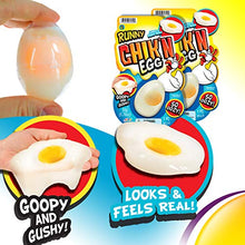 Load image into Gallery viewer, Egg Slime Realistic Chicken Egg (12 Packs) Funky Slimy Eggs Splat Squishy Stress Toy by JA-RU. Great Prank Gag Party Favors Easter Toys Supply for Kids and Adults. Plus 1 Sticker # 5350-12s
