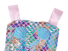 Load image into Gallery viewer, AmzBarley Princess Mermaid Costume Dress for Girls Birthday Halloween Party Cosplay Dress Up Fish Scale Ruffle Tulle Mermaid Skirts Tutu with Mermaid Headband Size 6-7Years

