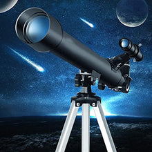 Load image into Gallery viewer, Toy Professional Kids Telescope,Portable Travel Telescope,50mm Caliber 600mm Focal Length,telescopes for Astronomy Beginners and Adult,The Best Christmas and Birthday Gifts for Children

