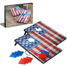 Load image into Gallery viewer, Hammer + Axe Bean Bag Cornhole Set Game American Flag Edition Includes- 8 Bean Bags, Two Regulation Quality 4x2 Boards
