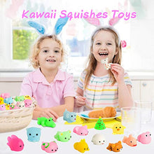 Load image into Gallery viewer, KIZCITY 60 Pcs Mochi Squishies, Kawaii Squishy Toys for Party Favors, Animal Squishies Stress Relief Toys for Boys &amp; Girls Birthday Gifts, Classroom Prize, Goodie Bags Stuffers
