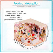 Load image into Gallery viewer, HEYANG Dream House Series, DIY Wooden Miniature Dollhouse, LED Lights for Adults and Kids, Wooden Hand Assembled Doll House, 3D House Puzzle Model (White)
