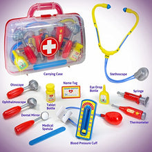 Load image into Gallery viewer, Kidzlane Doctor Kit for Toddlers  12pcs Play Doctor Set for Kids  11 Medical Equipment with a Sturdy Medical Kit Carrying Case
