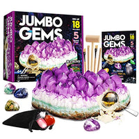 XXTOYS Jumbo Gems Dig Kit - Dig Up 18 Real Gemstones for Kids - Rocks and Minerals, Crystals Mining Science Kits Great Geology Archeology Gift for Boys & Girls Educational STEM Toys