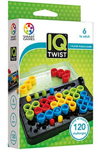 Load image into Gallery viewer, SmartGames IQ Twist, a Travel Game for Kids and Adults, a Cognitive Skill-Building Brain Game - Brain Teaser for Ages 6 &amp; Up, 120 Challenges in Travel-Friendly Case
