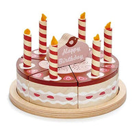 Tender Leaf Toys - Pretend Food Play Birthday Cake - (Chocolate Birthday Cake)