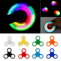 PrimeTrendz LED Light Hand Spinner with Switch Plastic EDC Hand Spinner for Autism and ADHD Relief Focus Anxiety Stress Toys Gift