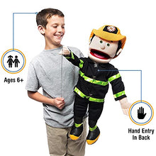 Load image into Gallery viewer, 25&quot; Fireman, Peach Male, Full Body, Ventriloquist Style Puppet

