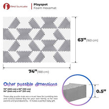 Load image into Gallery viewer, Red Suricata Playspot Foam Hexamat  Geo Interlocking Baby Play Mat - Baby Playmat for Kids, Infants &amp; Toddlers  79 x 60 or 74 x 63 Rubber Foam Floor Puzzle Mats Tiles (Ghost White/Grey

