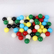 Load image into Gallery viewer, Laviesto Game Replacement Marbles,60pcs 9/16 in Solid Color Game Balls for Chinese Checkers,Aggravation Game,Marble Run,Marble Games(6 Colors)
