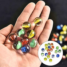Load image into Gallery viewer, ZUER Marble Games,20 Pcs Colorful Glass Marbles,Durable Marbles Bulk for Kids,Used for Vase or Fish Tank Decoration, Games,DIY Crafts,Math Teaching
