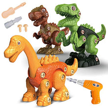Load image into Gallery viewer, Take Apart Dinosaur Toys for Boys Building Toy Set with Electric Drill Construction Engineering Play Kit STEM Learning for Kids Girls Age 3 4 5 Year Old
