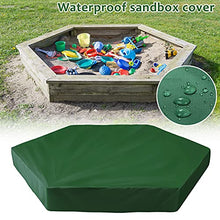 Load image into Gallery viewer, MIKIMIQI Sandbox Cover, Hexagon Sandbox Sandpit Cover with Drawstring Waterproof Sandbox Pool Cover Oxford Protective Cover for Sandpit Canopy Sand Toys Protection Cover for Outdoor (230X200cm)
