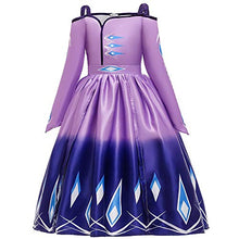 Load image into Gallery viewer, Quenny Frozen ? Cosplay Costume,Halloween Cartoon Princess Dress. (Blue, Small)
