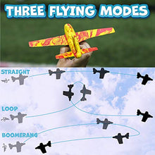 Load image into Gallery viewer, Airplane Toy Foam Glider Plane for Kids: Best Outdoor Toys for Boys &amp; Girls All Ages. Safe &amp; Fun Flying Gliders Easy Throwing Styrofoam Air Planes. Yard Games Great Gifts for Age 4 5 6 7 8 9 Year Olds
