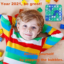 Load image into Gallery viewer, Fidget Toy Cheap Push Pop Fidget Toy, Push Pop Bubble Sensory Fidget Toy Silicone Pop Bubble Sensory Silicone Toy, Stress Reliever (Blue/Green/White Tie Dye-Square)
