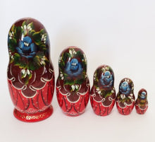 Load image into Gallery viewer, BuyRussianGifts Russian Nesting Dolls Hand Painted 5 Piece Set Fairy Tale Snowmaiden
