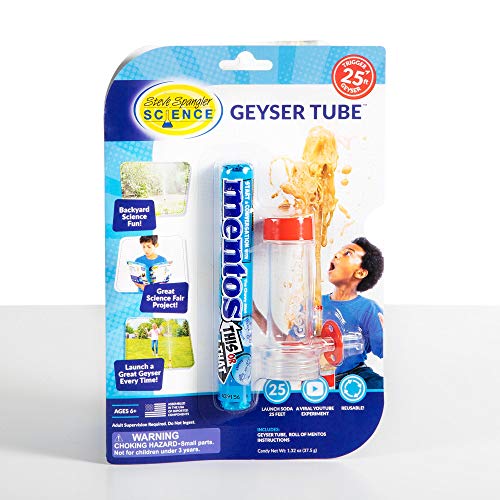 Steve Spangler Science - WGEY-505 Geyser Tube Experiment, 1 Tube  Science Experiment for Kids, Turns Soda Bottle and Mentos Candies into Erupting Geyser