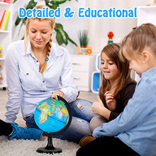 Load image into Gallery viewer, Wizdar 5.5&quot; World Globe for Kids Learning, Educational Rotating World Map Globes Mini Size Decorative Earth Children Globe for Classroom Geography Teaching, Desk &amp; Office Decoration-5.5 inch
