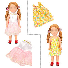 Load image into Gallery viewer, Miunana 11 pcs Doll Clothes and Accessories 14.5 inch Clothes Outfits Dresses Shoes for 14 Inch to 14.5 Inch Girl Doll Clothes
