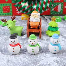 Load image into Gallery viewer, NUOBESTY 6pcs Christmas Erasers Cute Cartoon Holiday Erasers Party Favors Stocking Fillers School Supplies for Students Children (Random Color)
