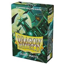 Load image into Gallery viewer, Dragon Shield Matte Mini Japanese Olive Green 60 ct Card Sleeves Individual Pack
