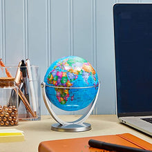 Load image into Gallery viewer, Juvale Small Spinning World Globe with Stand for Office Desktop, Classroom (4 Inches)
