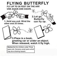 Load image into Gallery viewer, Haokanba Magic Flying Butterfly 2020 Rubber Band Powered Wind up Butterfly in The Book Fairy Toy Gifts Cards for Birthday Anniversary Wedding Surprise Gift for Kids,Women,Men (B-5PCS)
