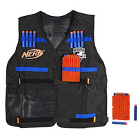 Official Nerf Tactical Vest N-Strike Elite Series Includes 2 Six-Dart Clips and 12 Official Nerf Elite Darts For Kids, Teens, and Adults (Amazon Exclusive)