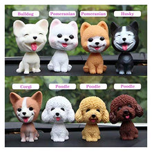 Load image into Gallery viewer, YSJJSQZ Car Ornament Shaking Head Dog Ornament Resin Cute Bobblehead Decoration Wobble Shaking Nodding Head Dolls Gift for Car Interior Home Room (Color Name : Teddy White)

