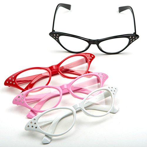 Cateye Glasses, 1 Pair, Colors May Vary