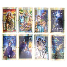 Load image into Gallery viewer, Faceuer Tarot Deck, English Divination Cards Rich Details Symbolic Meanings Beautiful with Flashing Effects for Party for Friends for Home
