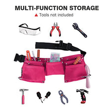 Load image into Gallery viewer, Greatstar Kids Tool Belt, Construction Tool Belt, Child&#39;s Tool Apron, Candy Pouch for Youth Dress Up and Costume (Pink)
