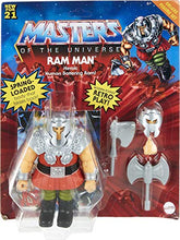 Load image into Gallery viewer, Masters of the Universe Origins Deluxe Ram-Man Action Figure, 6-in Battle Character for Storytelling Play and Display, Gift for 6 to 10-Year-Olds and Adult Collectors

