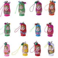 WANGYUMI New Cute Russian Nesting Dolls Matryoshka Doll Keychain Phone Hanger Bag Gifts