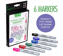 Load image into Gallery viewer, Crayola Metallic Outline Paint Markers, Assorted Colors, Art Supplies, 6 Count
