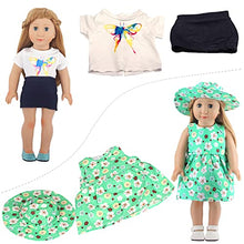 Load image into Gallery viewer, 18 inch Doll Clothes and Accessories fit 18 inch Girl Dolls - Including 8 Complete Set Toys Doll Outfits,Doll Accessories with Cap, Underwear and Hair Clip
