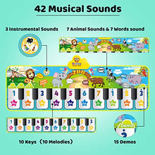 Load image into Gallery viewer, RenFox Baby Musical Mats with 42 Music Sounds, Kid Floor Piano Keyboard Dance Mat Animal Blanket Touch Playmat, Early Education Toys Gift for 1 2 3+ Years Old Toddlers Boys Girls
