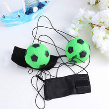 Load image into Gallery viewer, NUOBESTY Bouncy Balls Childrens Fitness Ball Party Bag Fillers Jumping Balls Kids Return Ball Sports and Leisure Decompression Mini Football Toys with Wrist Straps- 4pcs, Green
