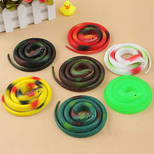 Load image into Gallery viewer, TOYANDONA 4PCS Rubber Snakes Rainforest Reptile Snake Fake Prank Fun Joke Trick Props for Garden Halloween Party Decoration
