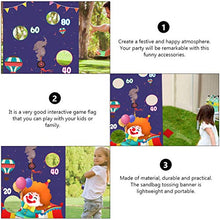 Load image into Gallery viewer, Kisangel 1 Set Toss Game Banner Toss Game with 3 Bean Bags Fun Carnival Birthday Christmas Party Game for Kids Adults Garden Outdoor (Colorful)
