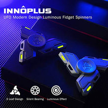 Load image into Gallery viewer, Fidget Spinners, Fidget Spinner Gifts for Adults and Kids, Stress Anxiety ADHD Relief Figets Toy, Metal Finger Hand Spinner Toy with Luminous Light, Spinner Absorb Solar Light Then Release in Dark
