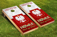 Load image into Gallery viewer, DaVinci Wrap Masters Long Live Poland! Personalized Laminated Vinyl Corn Hole Board Decals.
