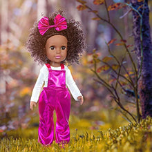 Load image into Gallery viewer, K.T. Fancy 14.5 Inch Black Baby Girl Doll and Clothes Set African Washable Realistic Silicone Girl Dolls with Cute Overalls Clothes and Shoes-Best Gift for Kids Girls
