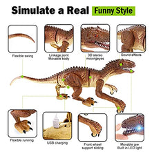 Load image into Gallery viewer, Dawdix Remote Control Dinosaur, RC Dinosaur Toy with LED Light &amp; Sound, Rechargeable 2.4Ghz Simulation Realistic Walking and Roaring Velociraptor for Kids
