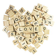 Load image into Gallery viewer, 100PCS LoengMax Wood Letter Tiles-Wooden Scrabble Tiles-Scrabble Letters for Crafts-Letter Tiles-DIY Wood Gift Decoration
